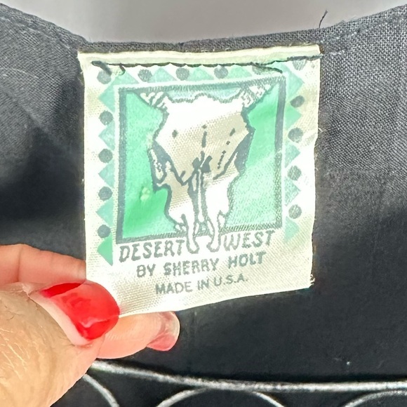 Vintage Desert West by sherry holt western cowboy printed vest size L - Picture 4 of 7